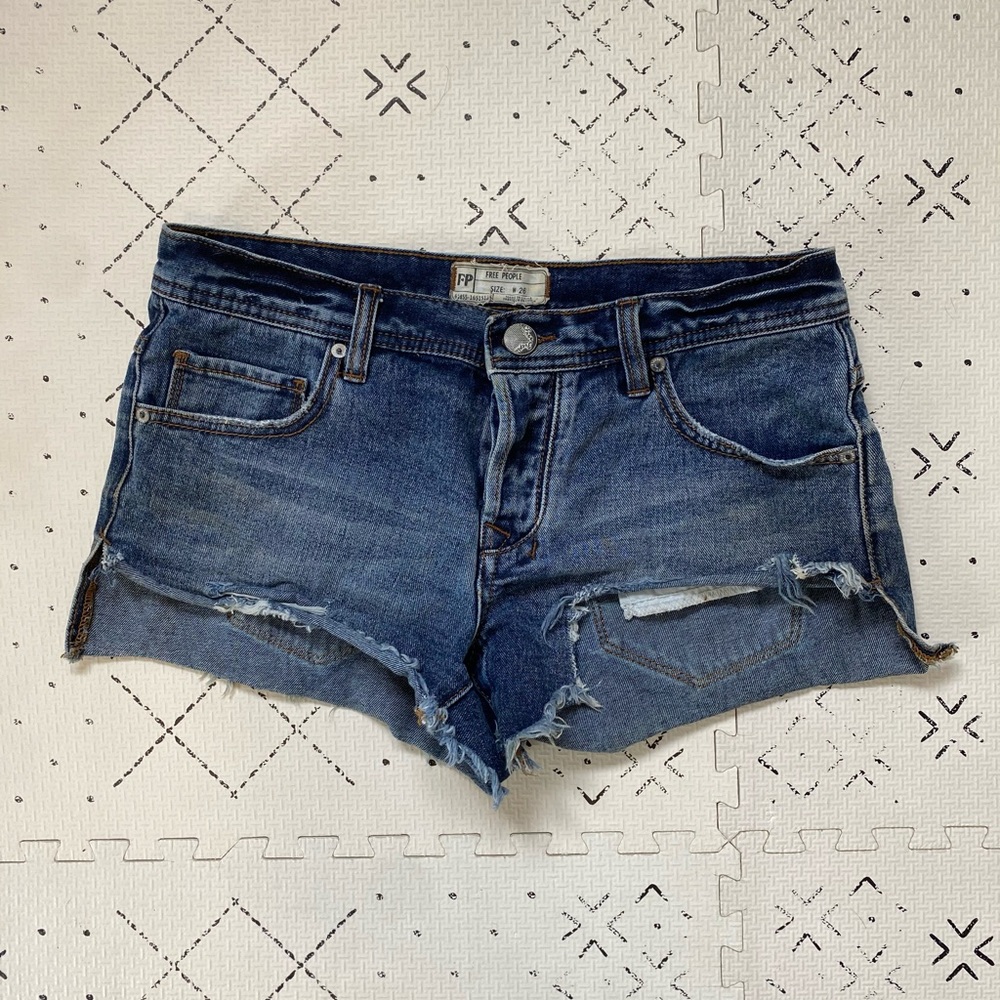 Free people denim cut off shorts